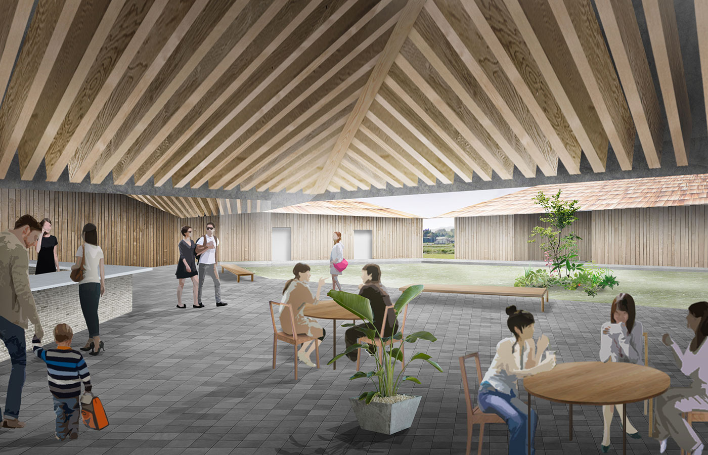 多賀町中央公民館コンペ応募案