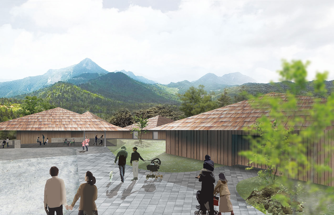 多賀町中央公民館コンペ応募案